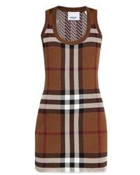 Burberry - Maisie Vintage Check-Jacquard Sleeveless Mini Dress - Lyst
