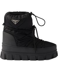 Prada - Re-Nylon Gabardine Après Ski Booties - Lyst