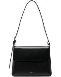 A.P.C. - Virginie Logo Printed Shoulder Bag - Lyst