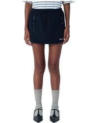 Miu Miu - Logo Motif Mini Skirt - Lyst