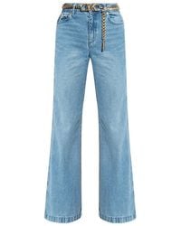 MICHAEL Michael Kors - Belted Bootcut High-Rise Jeans - Lyst