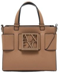ARMANI EXCHANGE - Shopping Bag With Monogram - Lyst