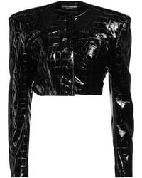 Dolce & Gabbana - Minimalist Leather Jacket - Lyst