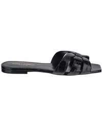 Saint Laurent - Tribute Slip-On Mules - Lyst