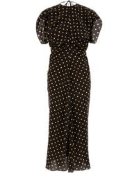 Marni - Silk Polka-Dot Sleeveless Midi Dress - Lyst