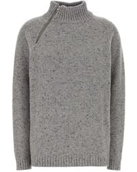 GIMAGUAS - Xavi Zip-Neck Knitted Sweater - Lyst
