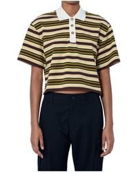 Moncler - Manica Corta Striped Short-Sleeve Polo Shirt - Lyst
