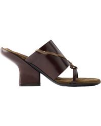 Dries Van Noten - Satin-Trimmed Leather Mules - Lyst