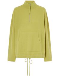 Leset - Drawstring Wool Half-Zip Sweatshirt - Lyst