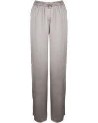 Herno - Wide Leg Satin Trousers - Lyst
