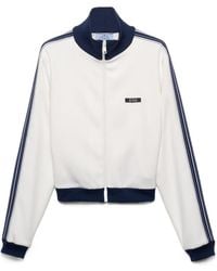 Prada - Zip-Up Fleece Jacket - Lyst