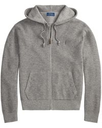Polo Ralph Lauren - Waffle-Knit Zip-Up Hoodie - Lyst