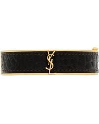 Saint Laurent - Cassandre Logo Plaque Bracelet - Lyst