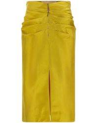 Valentino - Draped Back-Slit Skirt - Lyst