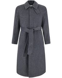 DUNST - Belted Cashmere Mac Coat Melange - Lyst