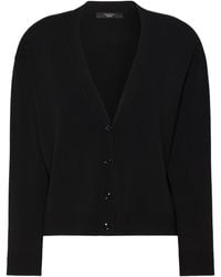 Weekend by Maxmara - V-Neck Button Cardigan - Lyst