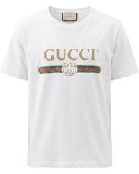 Gucci - Oversize Washed T-Shirt With Logo - Lyst