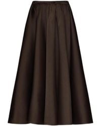 Valentino - High Waist Pleated Midi Skirt - Lyst