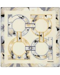 Ferragamo - Printed Silk Scarf - Lyst