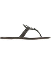 Tory Burch - Miller Logo Thong Flat Sandals - Lyst