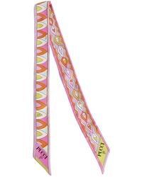 PUCCI - Pucci Graphic Print Skinny Scarf - Lyst