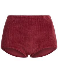 Gucci - Leather Mini Shorts - Lyst