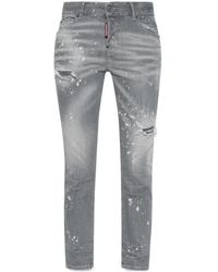 DSquared² - Distressed Cropped Jeans - Lyst