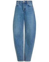 Alaïa - Alaïa Barrel-Leg Low-Rise Jeans - Lyst