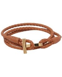Tom Ford - T Plaque Braided Bracelet - Lyst