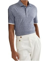 Brunello Cucinelli - Mélange-Effect Polo Shirt - Lyst
