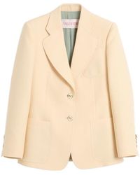 Valentino - Crepe Couture Single-Breasted Blazer - Lyst