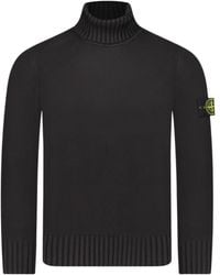 Stone Island - Logo Patch Turtleneck Jumper - Lyst
