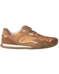 Fendi - Wave Pulse Lace-Up Sneakers - Lyst