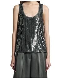 Peserico - Sequin-Embellished Tank Top - Lyst