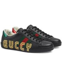 Gucci - Ace Striped Casual Sneakers - Lyst