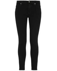 7 For All Mankind - High Waist Skinny Crop Jeans - Lyst