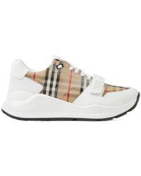 Burberry - Vintage Check-Pattern Sneakers - Lyst
