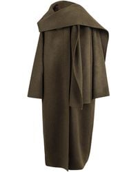 Soeur - Scarf-Collar Wool Long Coat - Lyst
