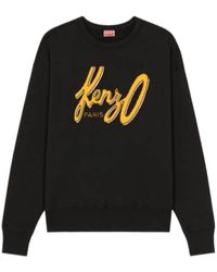 KENZO - Archive Logo Embroidered Crewneck Sweatshirt - Lyst