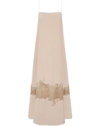 STAUD - Lace-Trimmed Slip Dress - Lyst