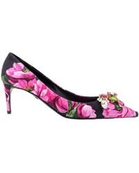 Dolce & Gabbana - Bellucci 70 Crystal Embellished Floral Pumps - Lyst