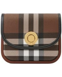 Burberry - Checked Foldover Top Medium Elizabeth Bag - Lyst