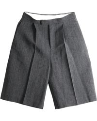 MM6 by Maison Margiela - Striped Wool Blend Tailored Shorts - Lyst