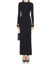 Saint Laurent - Open Back Long-Sleeved Dress - Lyst