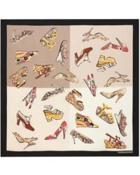 Ferragamo - Ferragamo Genio Print Scarf - Lyst