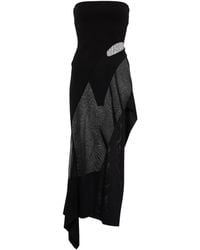 Mugler - Strapless Midi Dress - Lyst