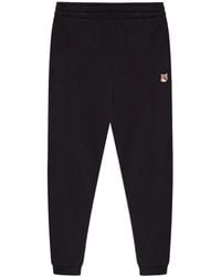 Maison Kitsuné - Maison Kitsuné Fox Head Patch Elastic Waist Jogging Pants - Lyst