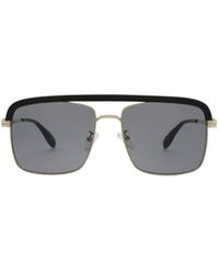 McQueen - Logo Sunglasses - Lyst