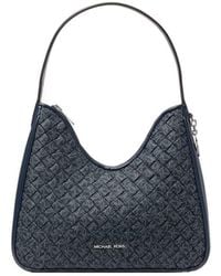 Michael Kors - Nayla Small Woven Signature Logo Hobo Shoulder Bag - Lyst