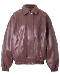 Frankie Shop - Long-Sleeved Faux Leather Jacket - Lyst